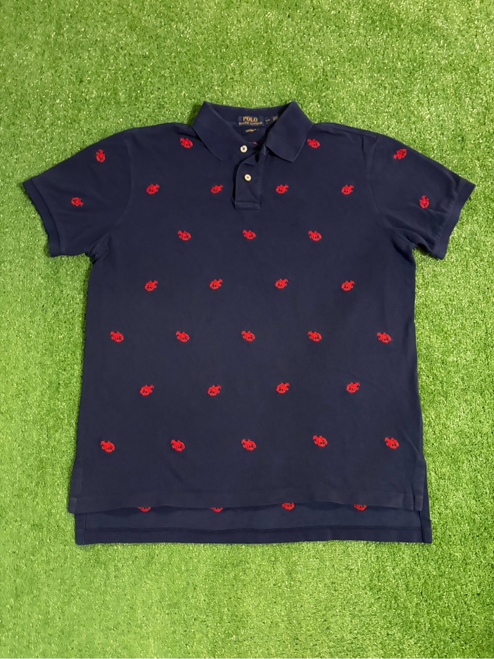 Polo Ralph Lauren Lobster Nautical AOP Custom Fit Polo
